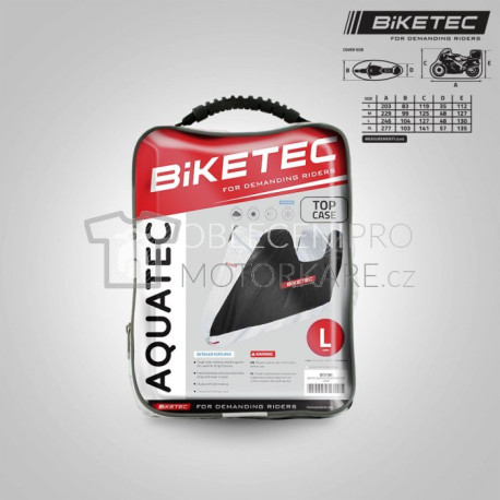 Moto plachta Biketec Aquatec s prostorem na kufr vel XL