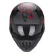 Moto přilba SCORPION COVERT-X WALL matná tmavě stříbrno/červená