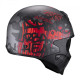 Moto přilba SCORPION COVERT-X WALL matná tmavě stříbrno/červená