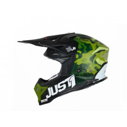 Moto přilba JUST1 J39 KINETIC matná camo army zeleno/černá