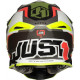 Moto přilba JUST1 J39 REACTOR matná neonově žluto/červeno/titanová