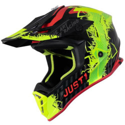 Moto přilba JUST1 J38 MASK neonově žluto/červeno/černá