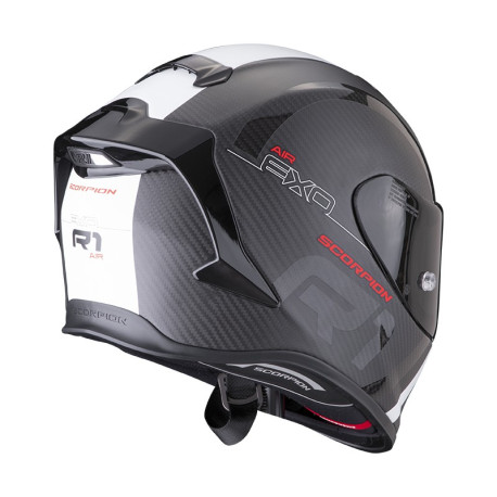 Moto přilba SCORPION EXO-R1 CARBON AIR MG matná černo/bílá
