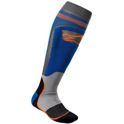 Ponožky MX PLUS-1 2021, ALPINESTARS (modrá/oranžová fluo)