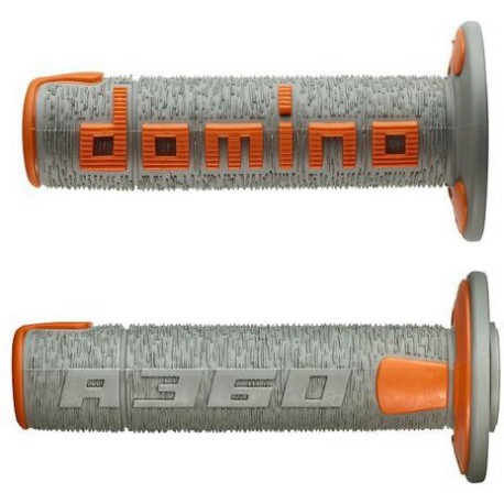 Gripy A360 (offroad) délka 120 mm, DOMINO (šedo-oranžové)