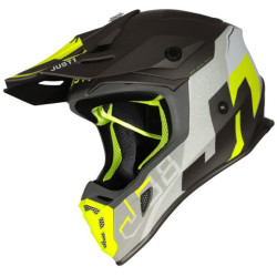 Moto přilba JUST1 J38 KORNER fluo žlutá/titanová