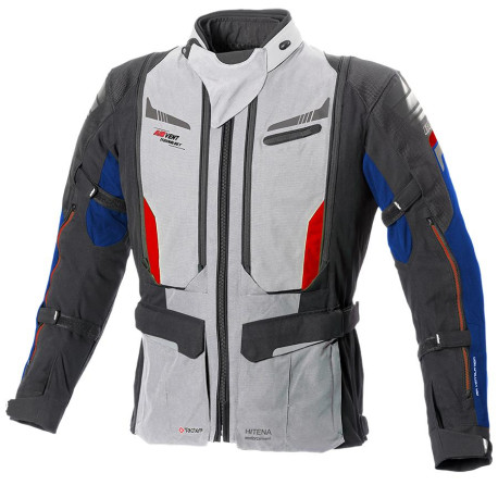 Moto bunda Buse Agadir šedá / modrá / červená