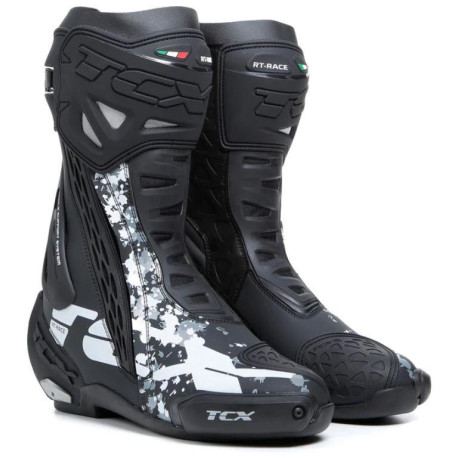 Moto boty TCX RT-RACE černo/bílo/šedé