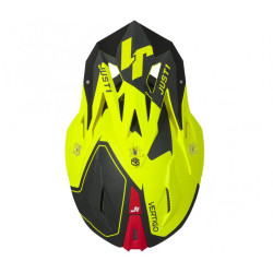 Moto přilba JUST1 J18 VERTIGO matná červeno/šedo/fluo žlutá