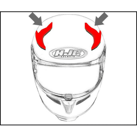 HJC ventilace FG-17 Horní matt black