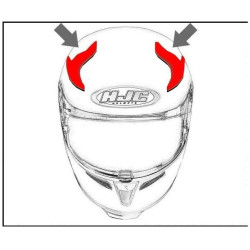 HJC ventilace FG-JET Horní pearl white