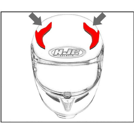 HJC ventilace i70 Horní The Flash MC1