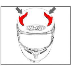 HJC ventilace RPHA 90 Horní semi silver
