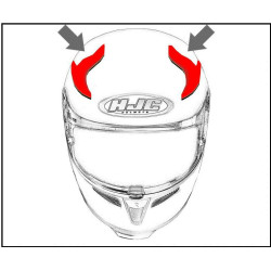 HJC ventilace RPHA MAX EVO Horní dark silver