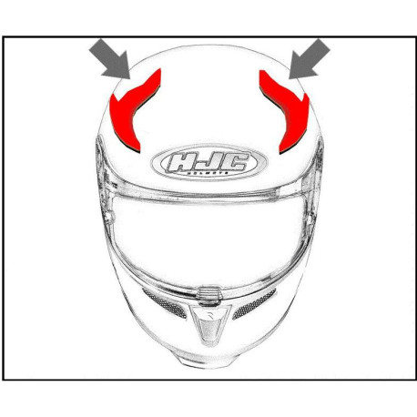 HJC ventilace RPHA MAX EVO Horní dark silver