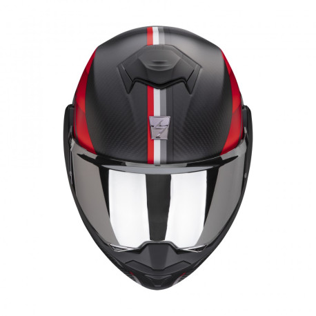 Moto přilba SCORPION EXO-TECH EVO CARBON GENUS matná černo/červená