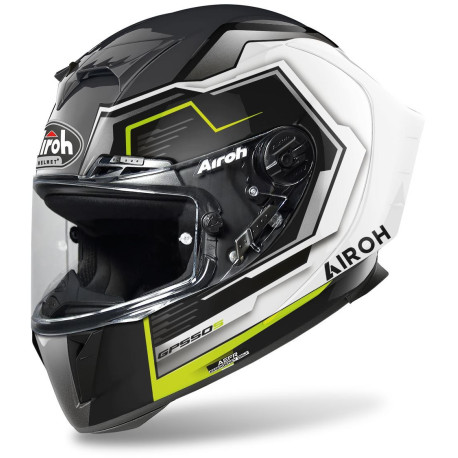 Přilba GP550 S Rush, AIROH (lesklá bílá/žlutá) 2023