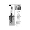 Zapalovací svíčka Brisk Standard Aprilia Scarabeo 100 2-Stroke (12.7mm Thread Reach) 99 - 01