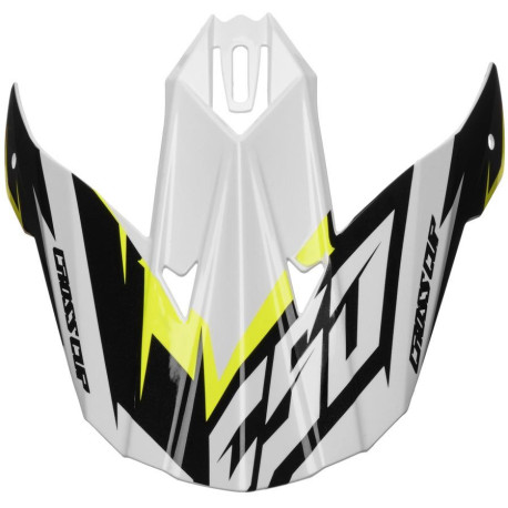 Kšilt pro přilby Cross Cup Two, CASSIDA (bílý/žlutý fluo/černý/šedý)