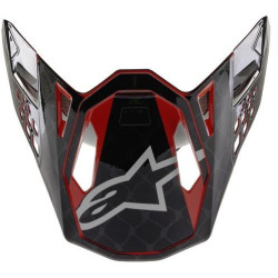Kšilt pro přilby SUPERTECH S-M10 2020 limitovaná edice SX SAN DIEGO, ALPINESTARS (černá/šedá/červená, verze ECE 22.05)