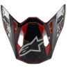 Kšilt pro přilby SUPERTECH S-M10 2020 limitovaná edice SX SAN DIEGO, ALPINESTARS (černá/šedá/červená)