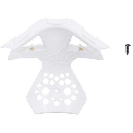Vrchní a vnitřní díl krytu bradové ventilace pro přilby SUPERTECH S-M10 a S-M8, ALPINESTARS (bílý)