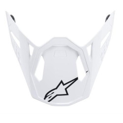 Kšilt pro přilby SUPERTECH S-M10 a S-M8 SOLID, ALPINESTARS (bílý lesklý, verze ECE 22.05)