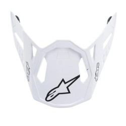 Kšilt pro přilby SUPERTECH S-M10 DYNO, ALPINESTARS (bílá/černá matná, verze ECE 22.05)