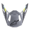 Kšilt pro přilby SUPERTECH S-M8 CONTACT, ALPINESTARS (stříbrná matná)