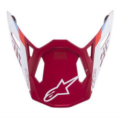 Kšilt pro přilby SUPERTECH S-M8 CONTACT, ALPINESTARS (červená/bílá matná)