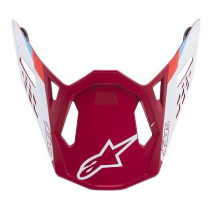 Kšilt pro přilby SUPERTECH S-M8 CONTACT, ALPINESTARS (červená/bílá matná)