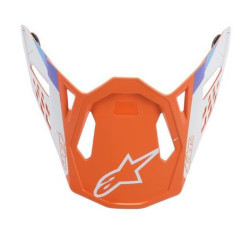 Kšilt pro přilby SUPERTECH S-M8 CONTACT, ALPINESTARS (oranžová/bílá matná)
