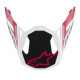 Kšilt pro přilby SUPERTECH S-M8 TRIPLE, ALPINESTARS (červená/černá/bílá lesklá)