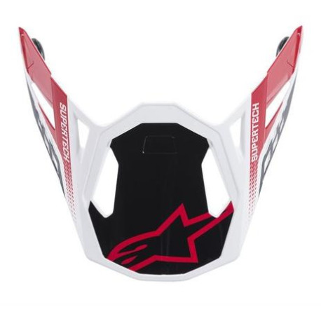 Kšilt pro přilby SUPERTECH S-M8 TRIPLE, ALPINESTARS (červená/černá/bílá lesklá)