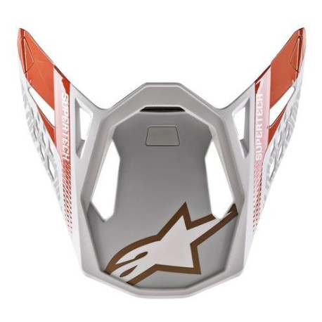Kšilt pro přilby SUPERTECH S-M8 TRIPLE, ALPINESTARS (oranžová fluo/bílá/zlatá metalická)