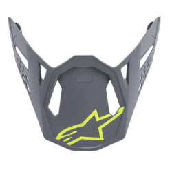 Kšilt pro přilby SUPERTECH S-M8 RADIUM, ALPINESTARS (šedá/žlutá fluo matná)