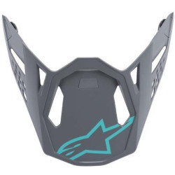 Kšilt pro přilby SUPERTECH S-M8 RADIUM, ALPINESTARS (šedá/tyrkysová matná)