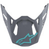 Kšilt pro přilby SUPERTECH S-M8 RADIUM, ALPINESTARS (šedá/tyrkysová matná)