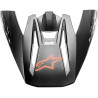 Kšilt pro přilby S-M5 COMPASS, ALPINESTARS (černá/oranžová fluo matná) 2022
