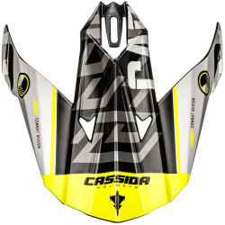 Kšilt pro přilby Cross Cup Sonic, CASSIDA (bílá/žlutá fluo)