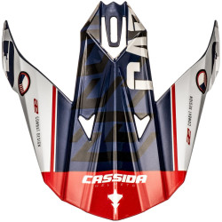 Kšilt pro přilby Cross Cup Sonic Junior, CASSIDA, dětská (modrá/bílá/červená)