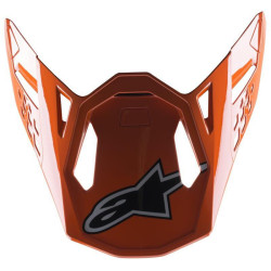 Kšilt pro přilby SUPERTECH S-M8 FACTORY, ALPINESTARS (tmavá modrá/oranžová/žlutá fluo lesklá)