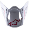 Kšilt pro přilby SUPERTECH S-M8 RADIUM 2, ALPINESTARS (červená/bílá lesklá)