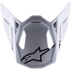 Kšilt pro přilby SUPERTECH S-M8 RADIUM 2, ALPINESTARS (černá/bílá lesklá)