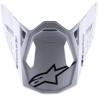 Kšilt pro přilby SUPERTECH S-M8 RADIUM 2, ALPINESTARS (černá/bílá lesklá)