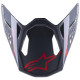Kšilt pro přilby SUPERTECH S-M8 RADIUM 2, ALPINESTARS (černá/červená lesklá)