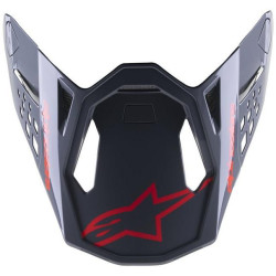 Kšilt pro přilby SUPERTECH S-M8 RADIUM 2, ALPINESTARS (černá/červená lesklá)