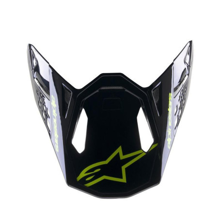 Kšilt pro přilby SUPERTECH S-M8 RADIUM 2, ALPINESTARS (tmavě modrá/žlutá fluo)