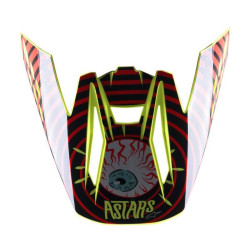 Kšilt pro přilby S-M5 SOLAR FLARE, ALPINESTARS (žlutá fluo/červená fluo/černá)