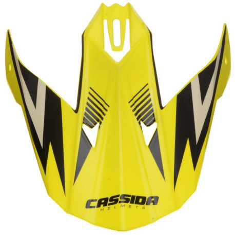 Kšilt pro přilby Cross Cup One, CASSIDA - ČR (bílá perleť/žlutá fluo/černý)